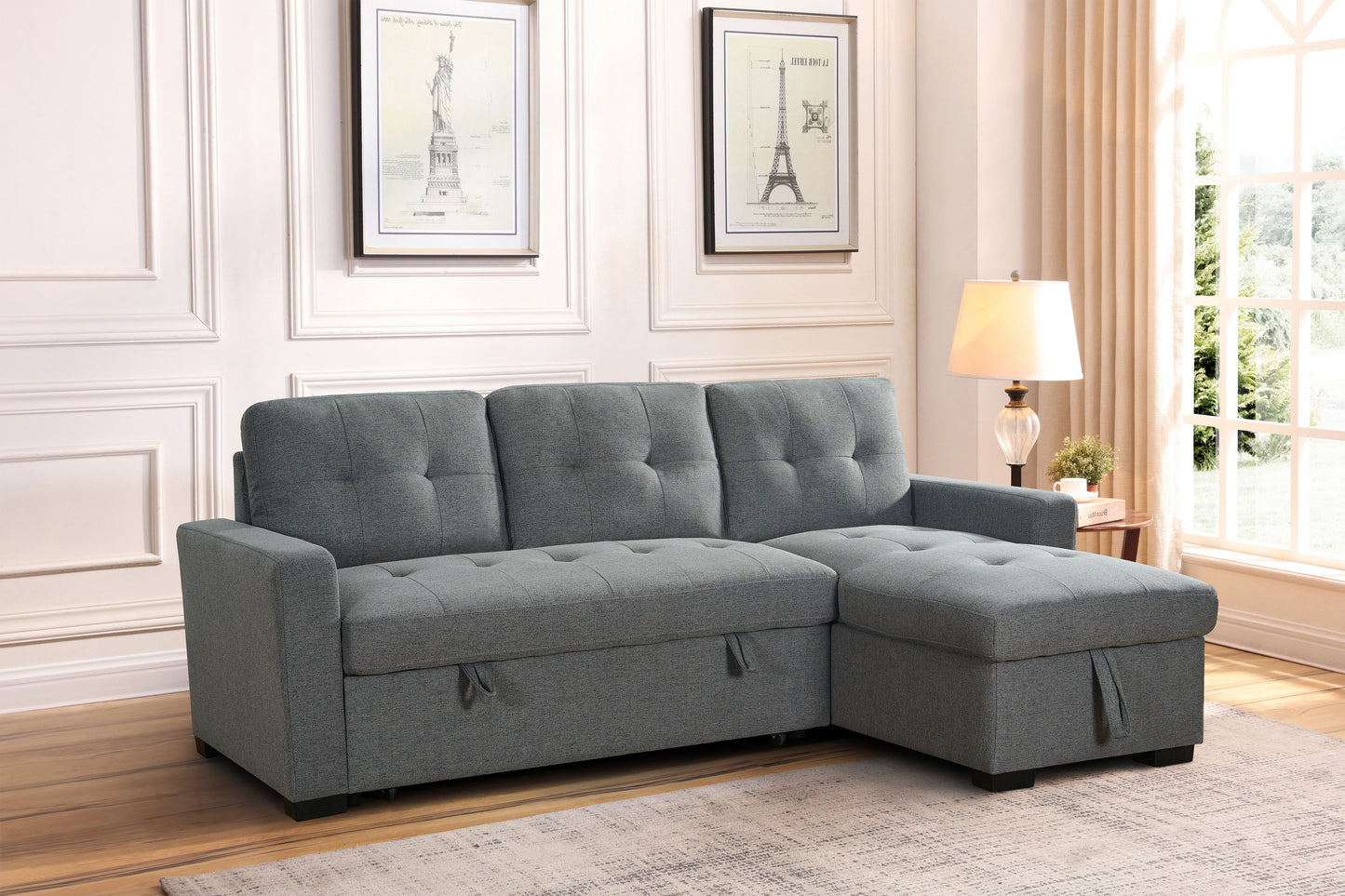 Alder Grey Universal Corner Sofabed: Stylish, Comfortable, Versatile, Space-Saving Design