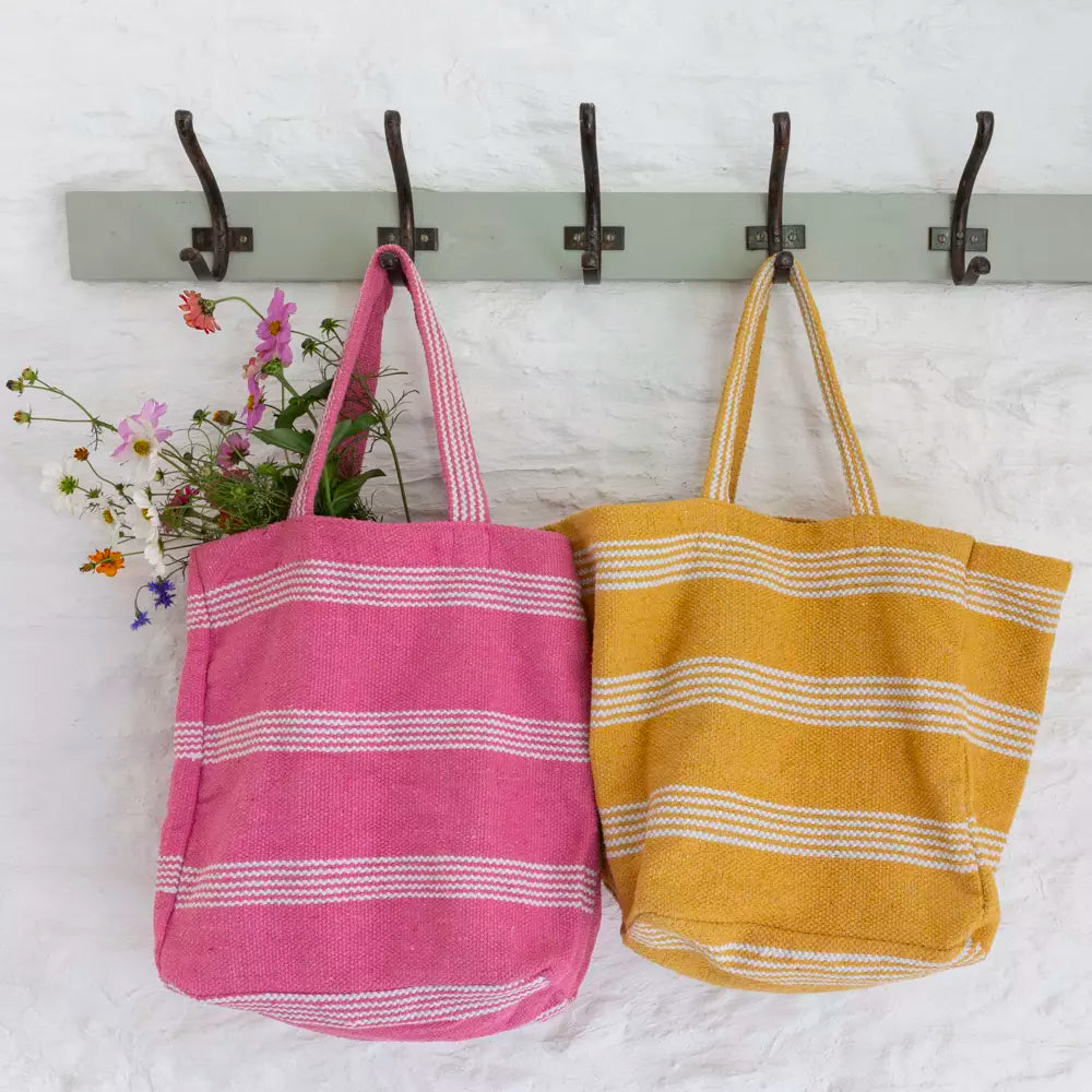 Chunky Cotton Tote Bag Pink
