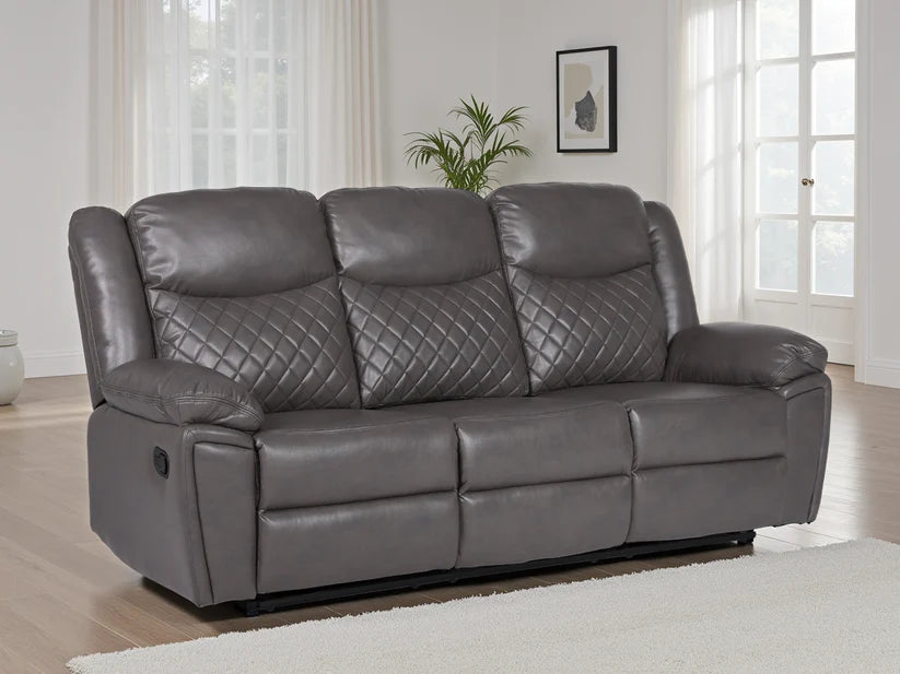 Myra Recliner Sofa Black 3 Seater