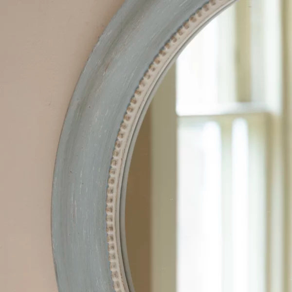 Vintage Mirror Round Soft Grey