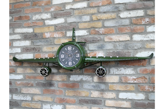 Green Aeroplane Clock