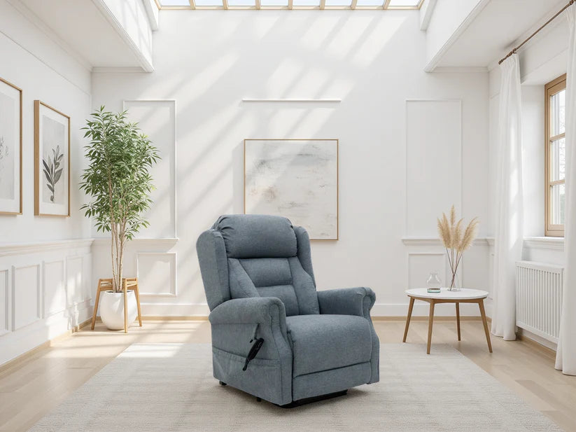 Fairmont Rise and Recline Chair Grey/Beige