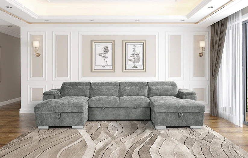 Alaya Sofabed Grey U Shape Corner