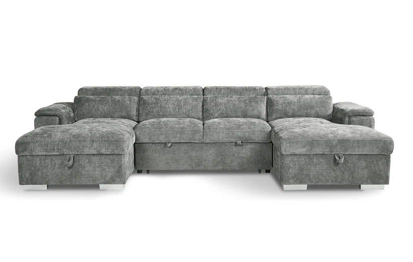 Alaya Sofabed Grey U Shape Corner