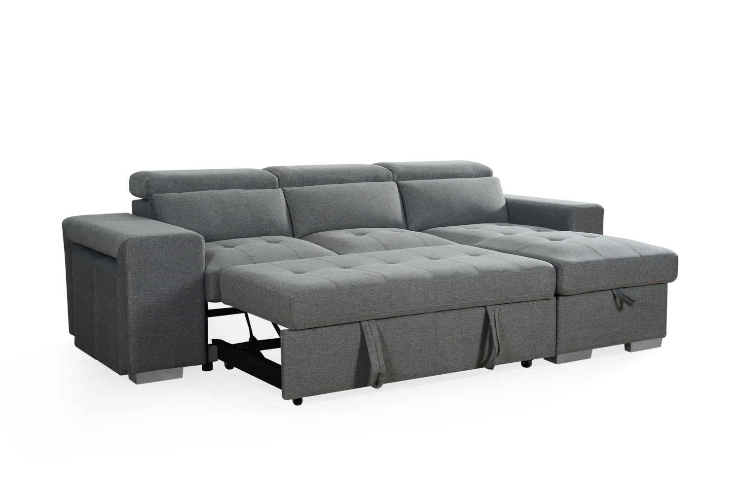 Artemis Grey Universal Corner Sofabed with Storage & Easy Conversion