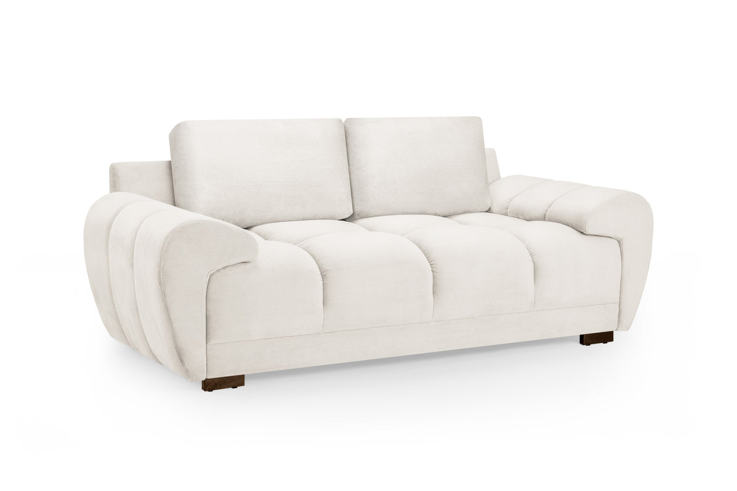 Azzuro Cream Velvet 2-Seater Sofa Bed: Ultimate Comfort, Storage, Stability