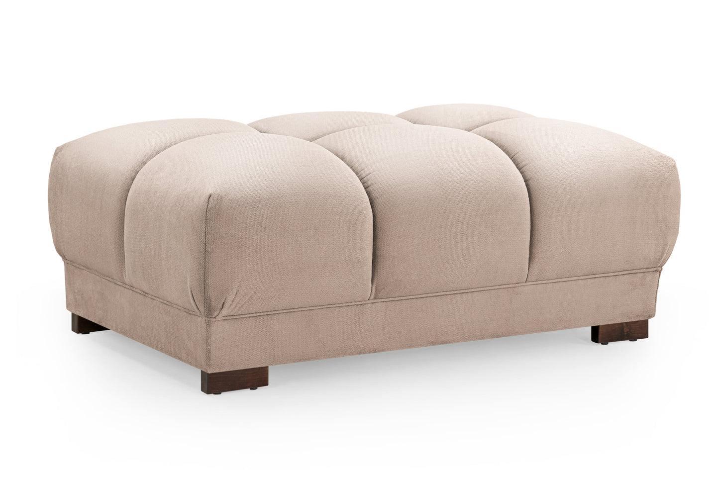 Azzuro Plush Velvet Mocha Footstool: Anti-Slip Feet, Luxurious Comfort, Elegant Design