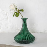 Scalloped Vase Forest Green