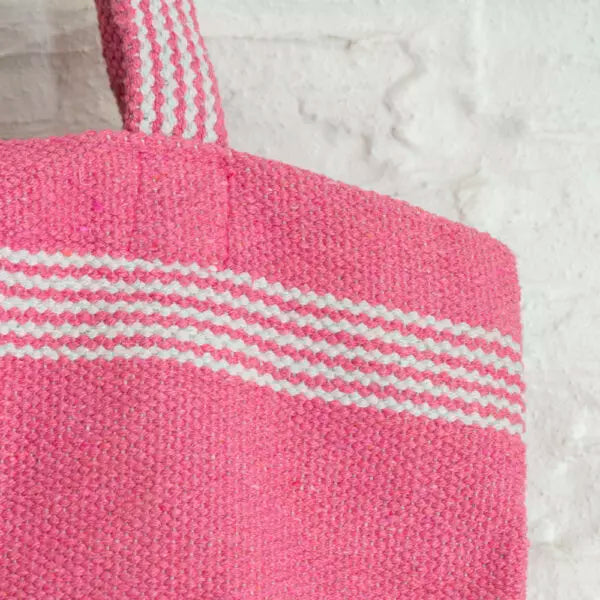 Chunky Cotton Tote Bag Pink