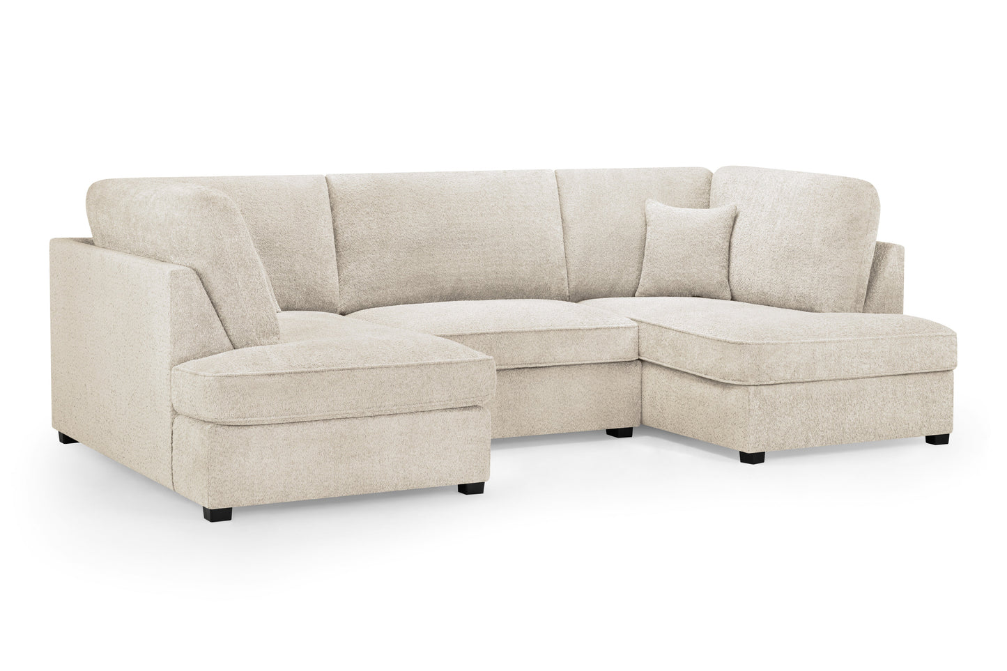 Carnaby Boucle Beige U-Shape Corner Sofa: Luxurious, Spacious, and Modern Living
