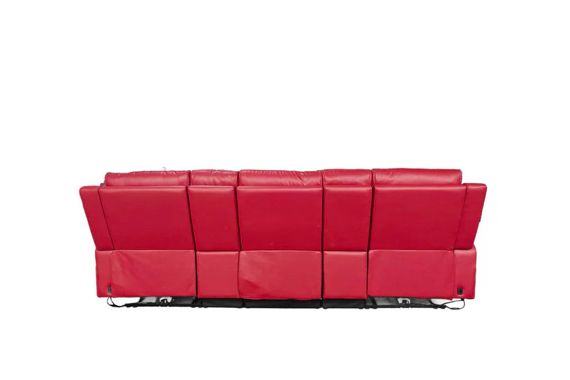 Florence Cinema Sofa Red/Black/Grey 3 Seater