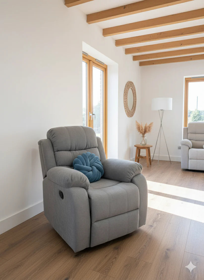 Stanley Manual Recliner Sofa Grey 3+2+1