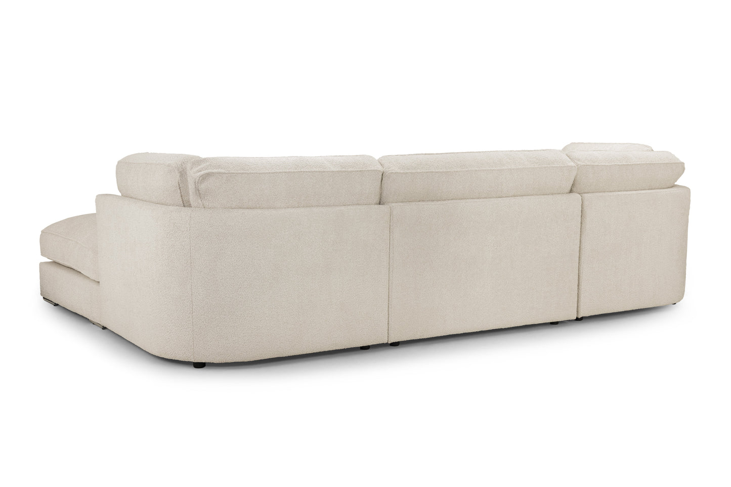 Inga Fullback Beige U-Shape Corner Sofa: Spacious, Comfortable, Modern Living