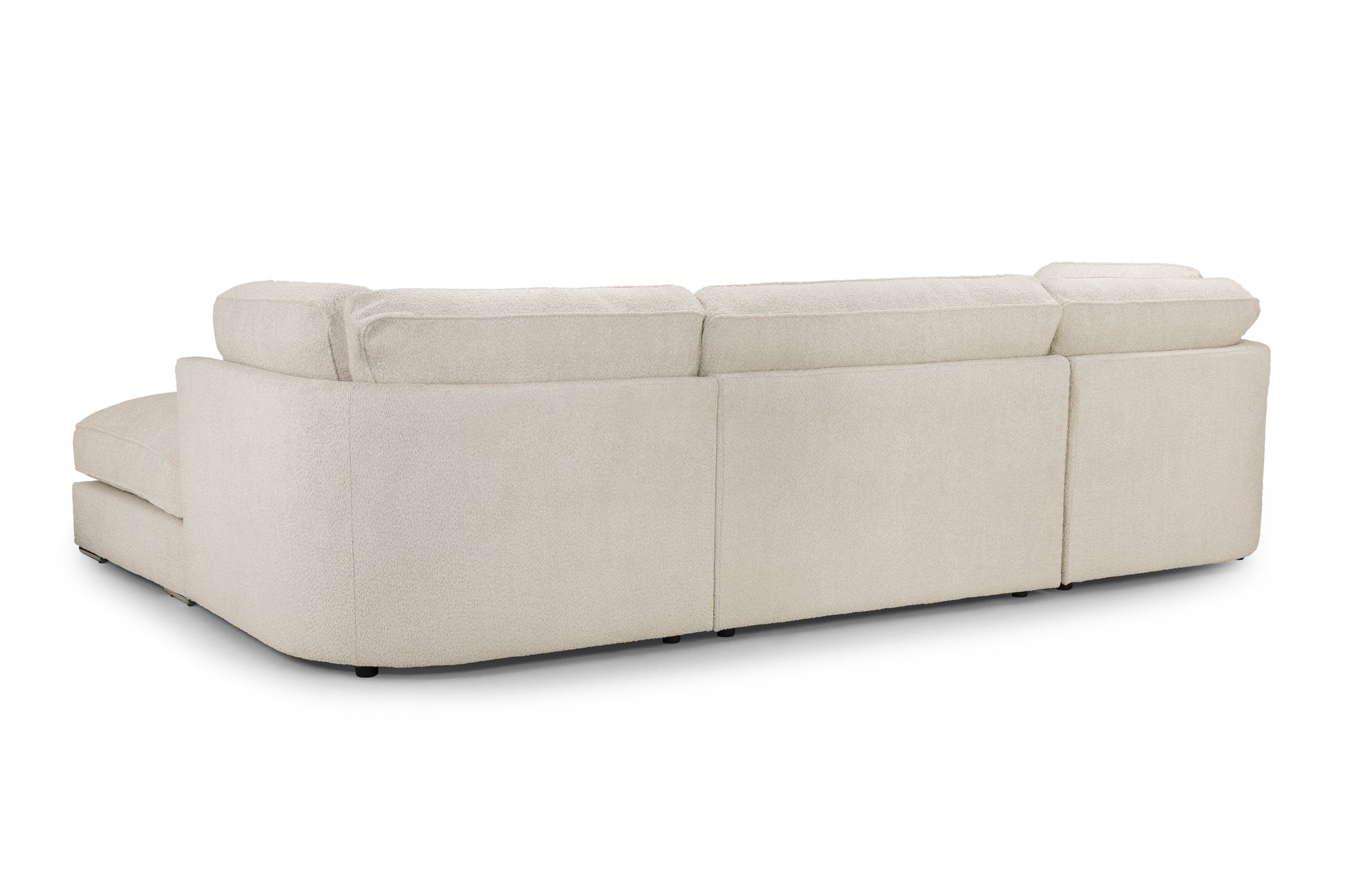 Inga Fullback Beige U-Shape Corner Sofa: Spacious, Comfortable, Modern Living