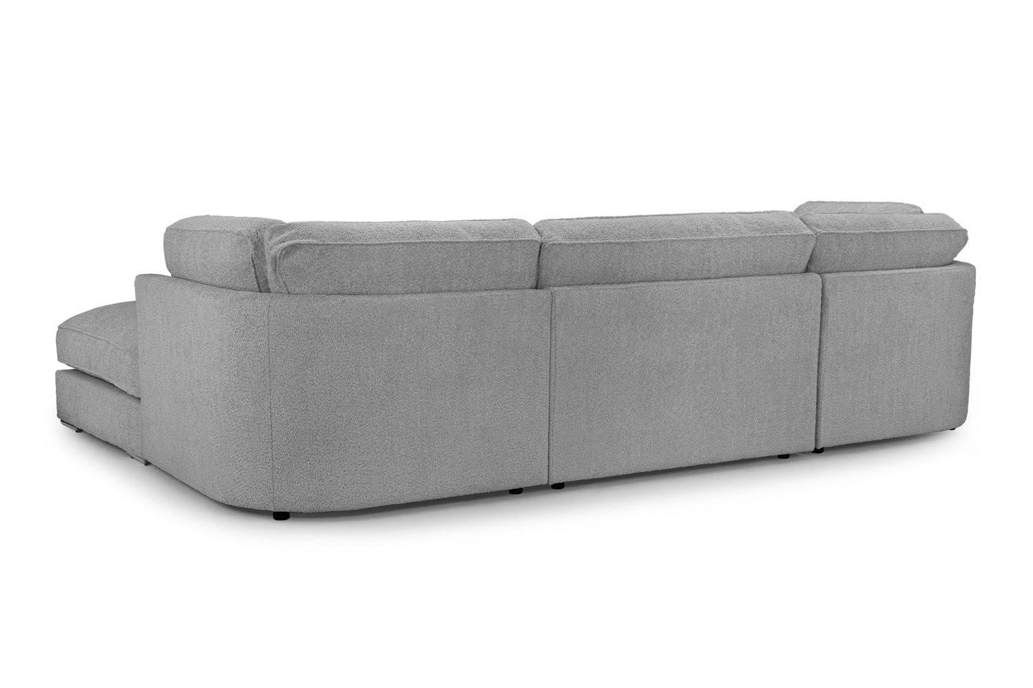 Inga Fullback Grey U-Shape Corner Sofa: Modern, Comfortable, Spacious Seating Solution