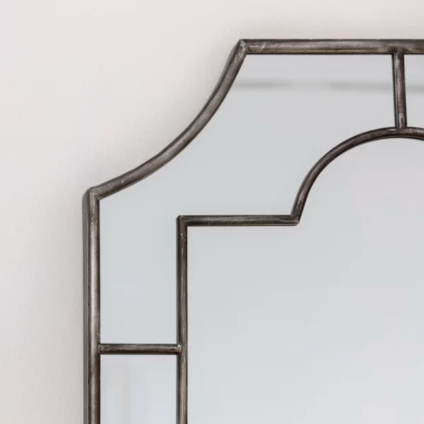 Large Decorative Mirror Antique Silver