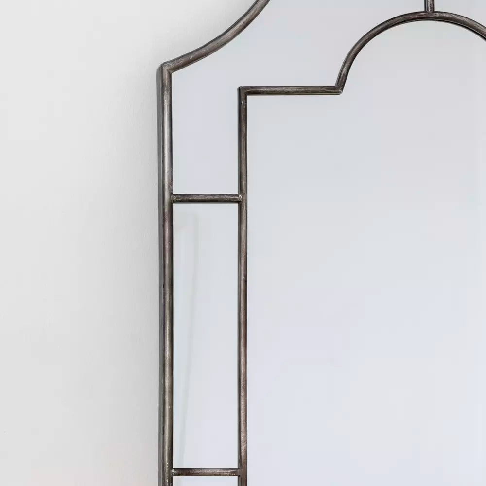 Large Decorative Mirror Antique Silver