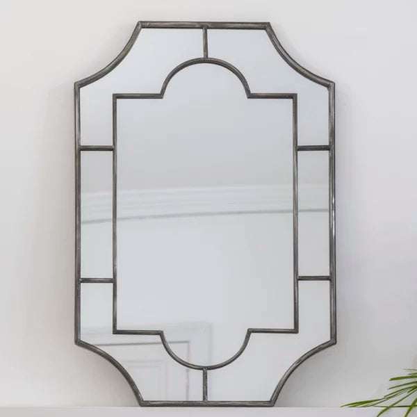 Large Decorative Mirror Antique Silver