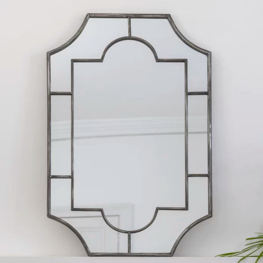 Large Decorative Mirror Antique Silver