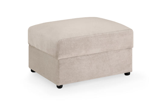 Mirabel Mocha Velvet Footstool Ottoman: Luxurious Comfort, Elegant Living Room Accent
