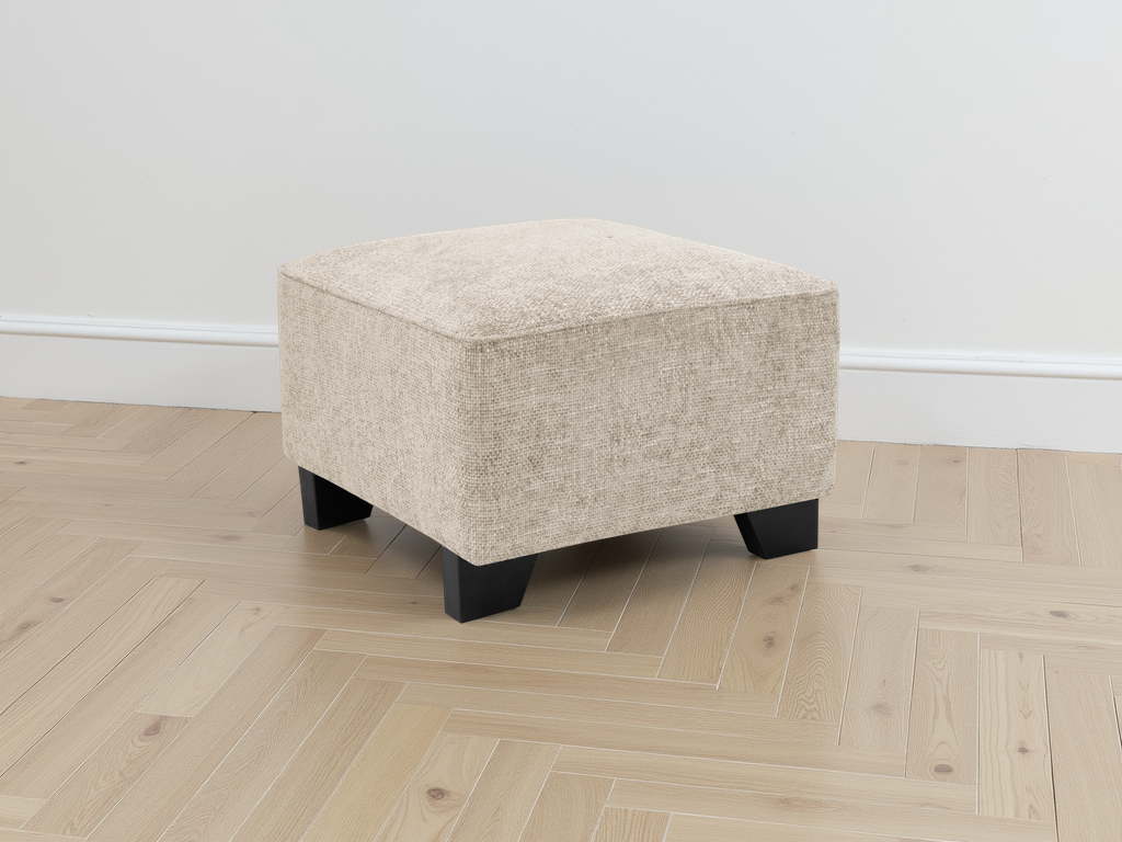 Luxurious Nebraska Stone Fabric Footstool Ottoman for Ultimate Living Room Comfort