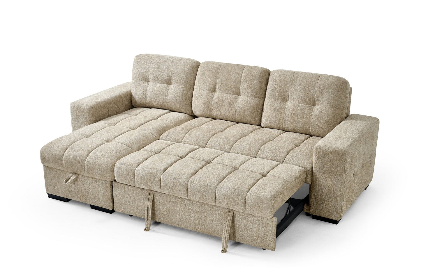 Palermo Universal Beige Corner Sofabed: Stylish, Convertible, Comfortable Living Room Furniture
