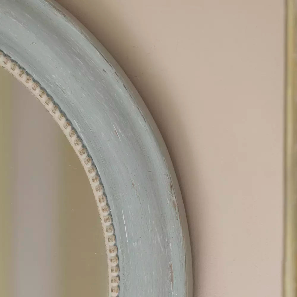Vintage Mirror Round Soft Grey