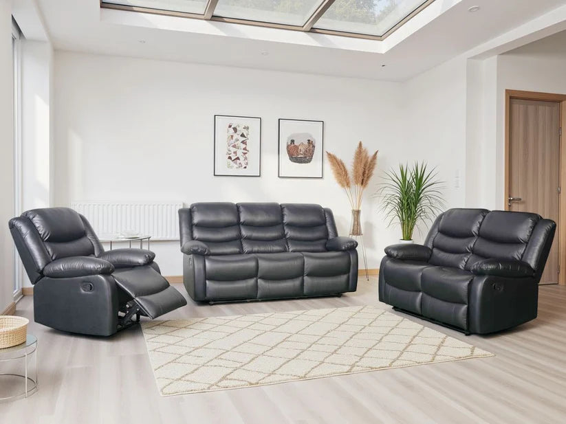 Conrad Manual Recliner Sofa Brown 3+2+1 Set