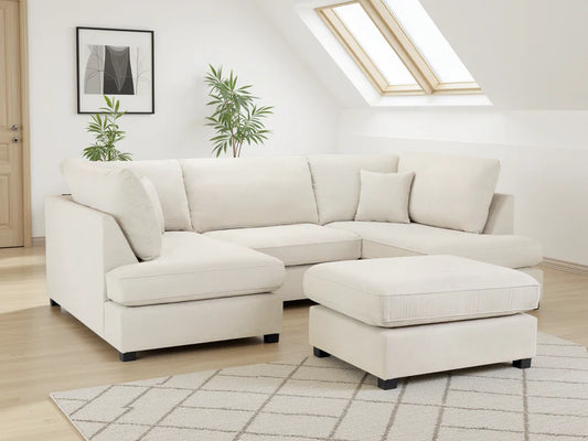 Carnaby Classic Sofa Beige U Shape Corner