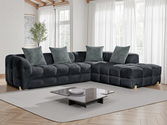 Genoa Sofa Charcoal Right Hand