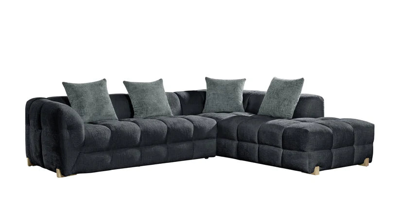 Genoa Sofa Charcoal Right Hand