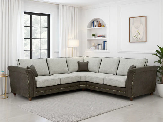 Bella Fullback Sofa Grey Large Corner